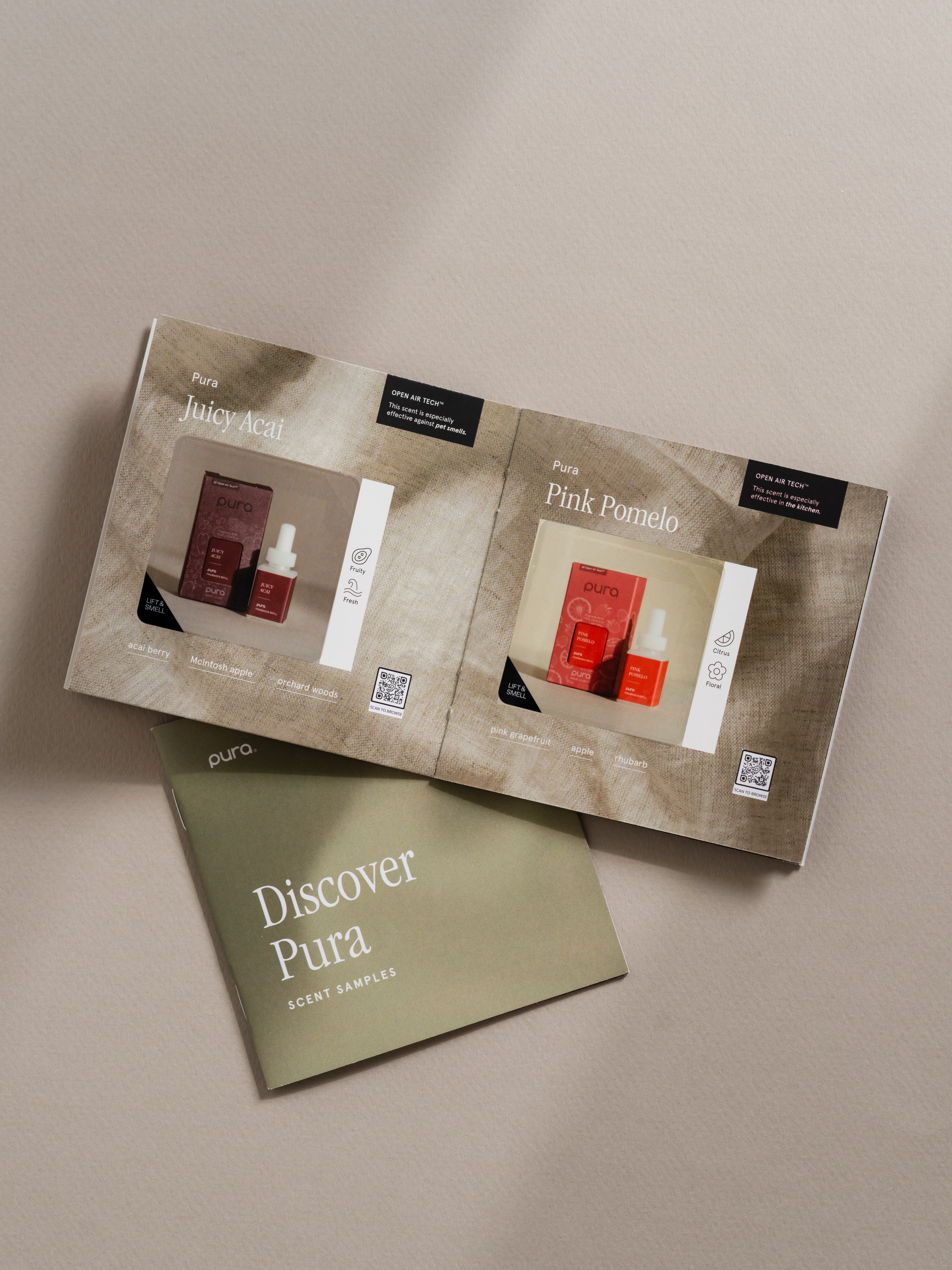 Discover Pura Scent Sample Booklet - Fresh Air Meets Fine Scent
